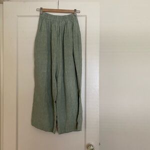 Cawley Studio wide leg sage green Luna trousers XS